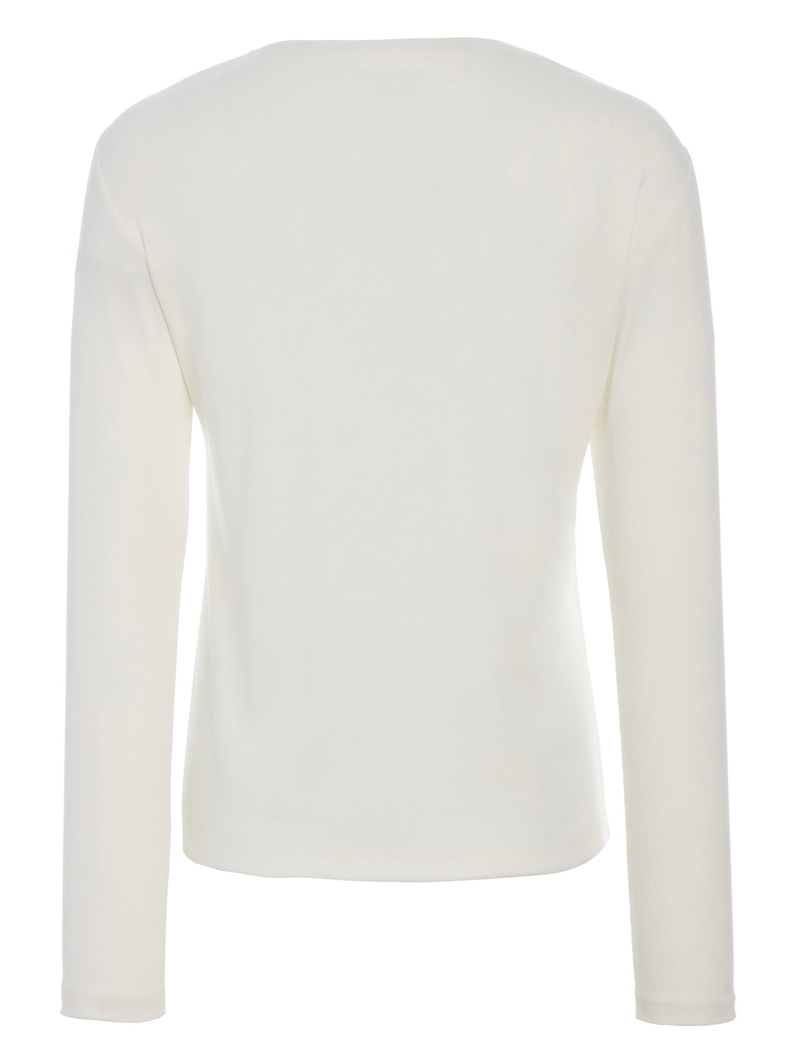 Ribbed Long Sleeve Tee - Milk