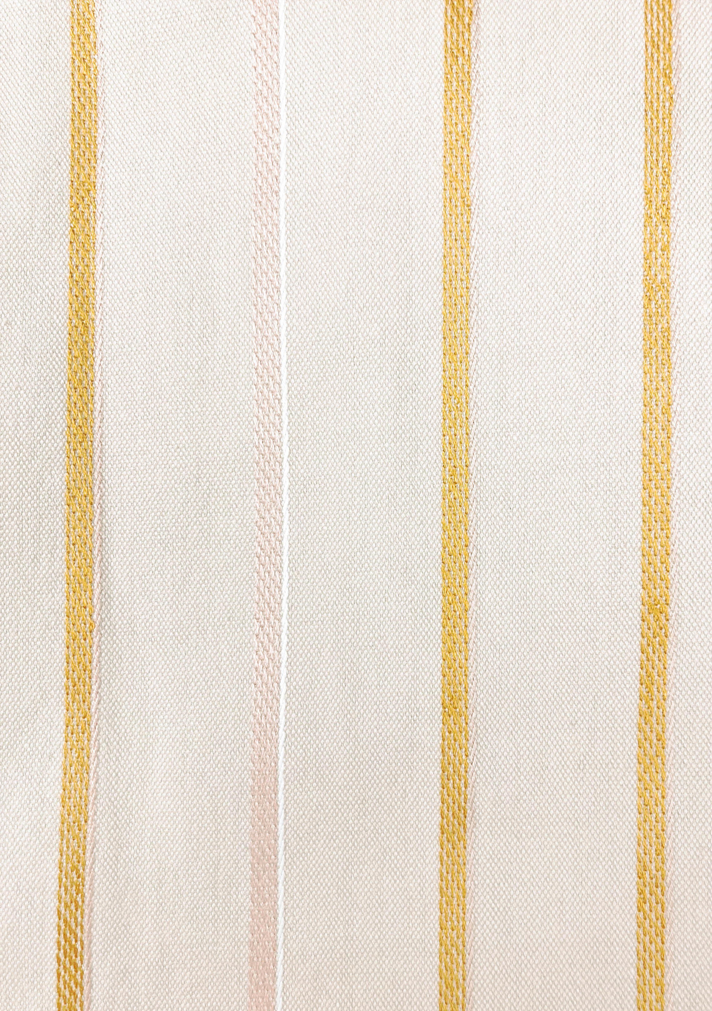 close up view of beige striped handwoven cotton silk jumpsuit