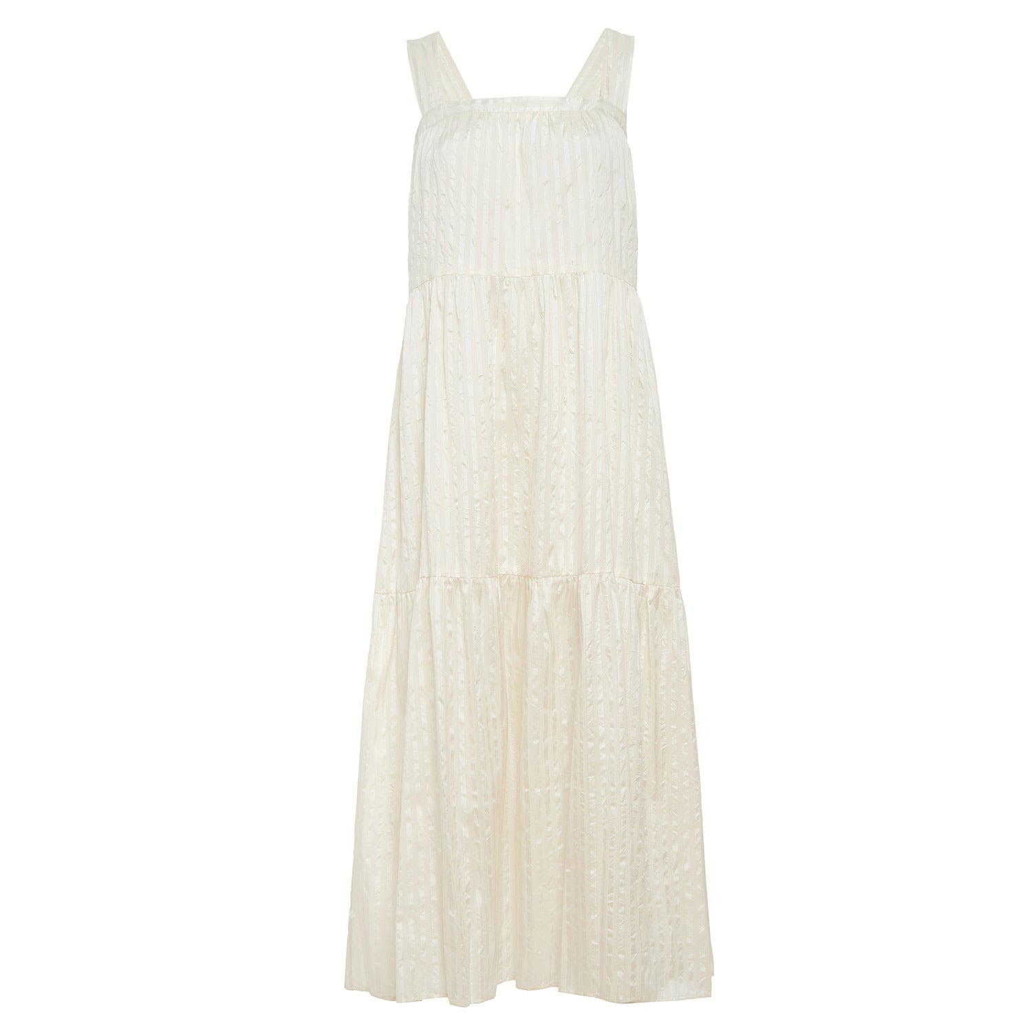 white sleeveless cotton silk blend boho beach style dress